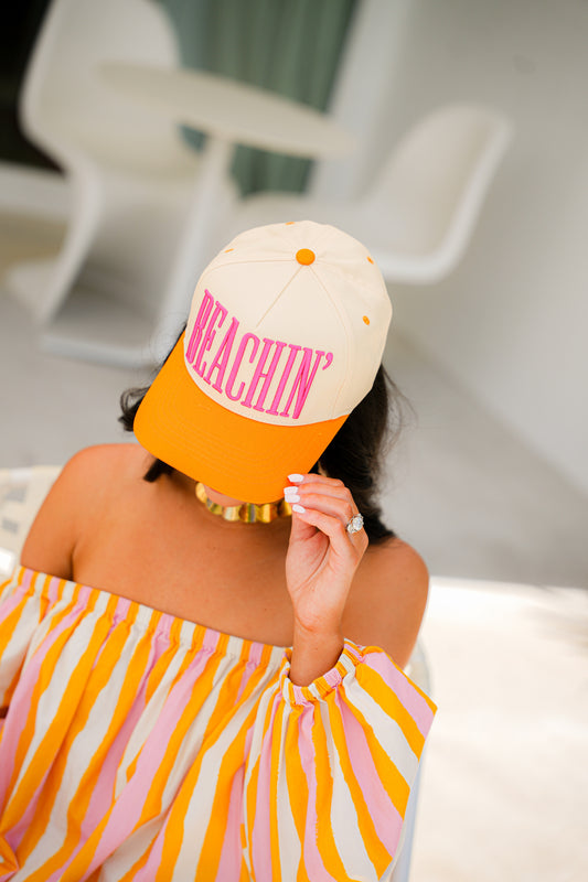 BEACHIN' TRUCKER HAT | CANVAS CAP