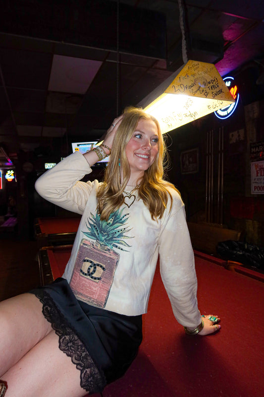 AGAVE GLITZ TEE | CREWNECK